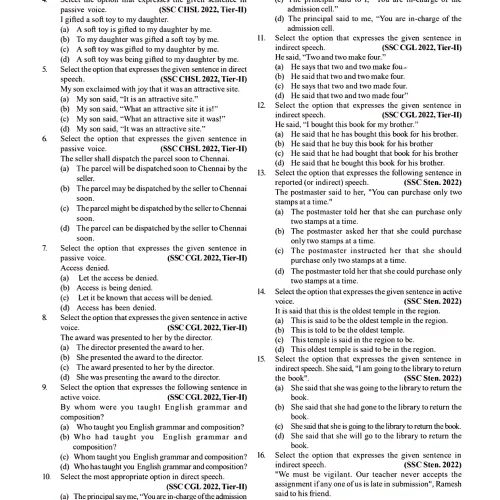 SSC CGL Tier-II practice test preview